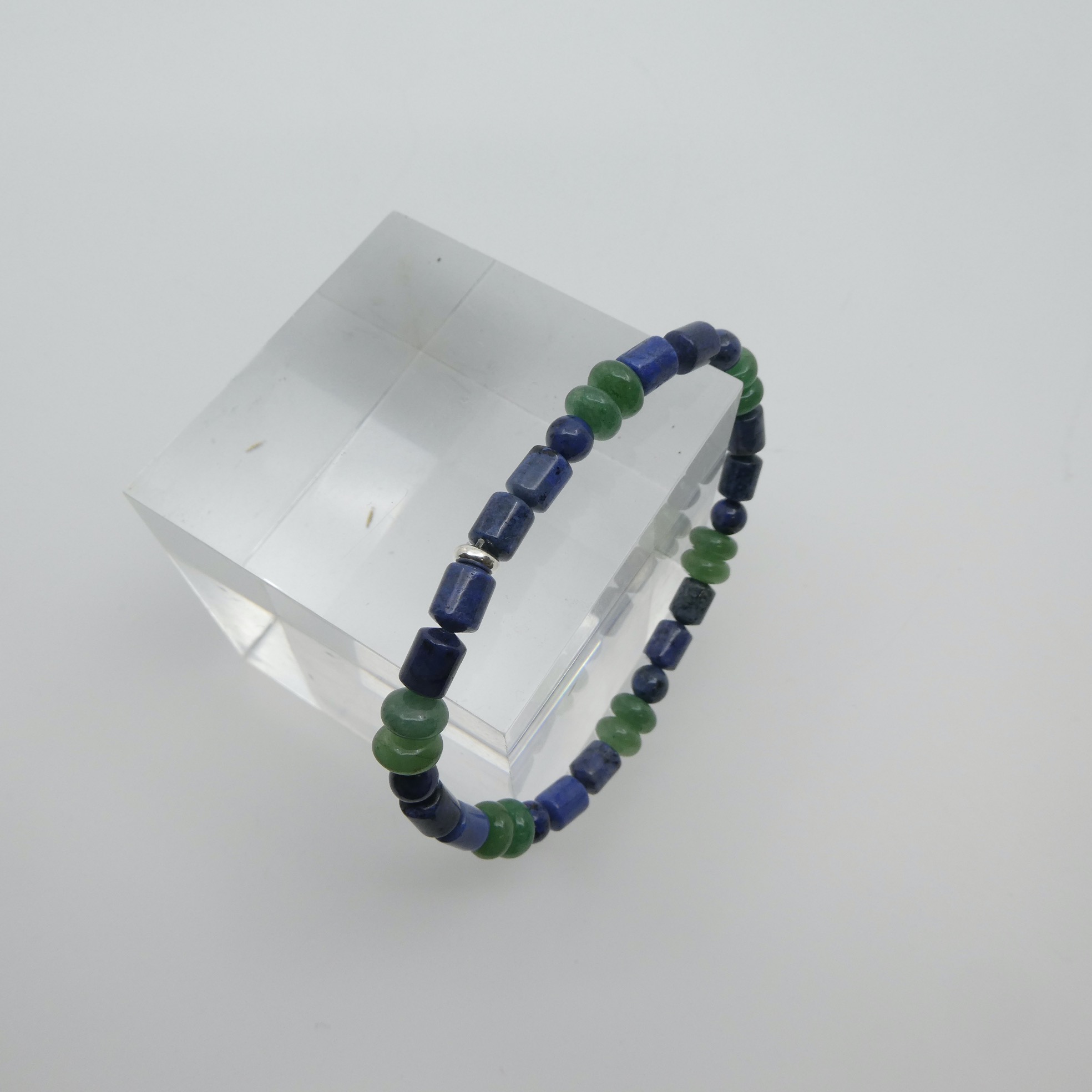 Dumortierit - Grünquarz Design Armband - Männerarmband Dumortierit - Grünquarz Design Armband - Männerarmband