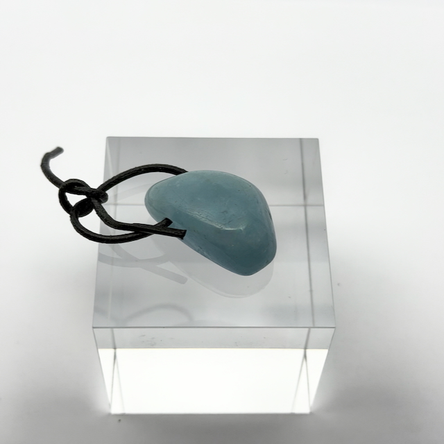 Aquamarin Trommelstein Anhänger