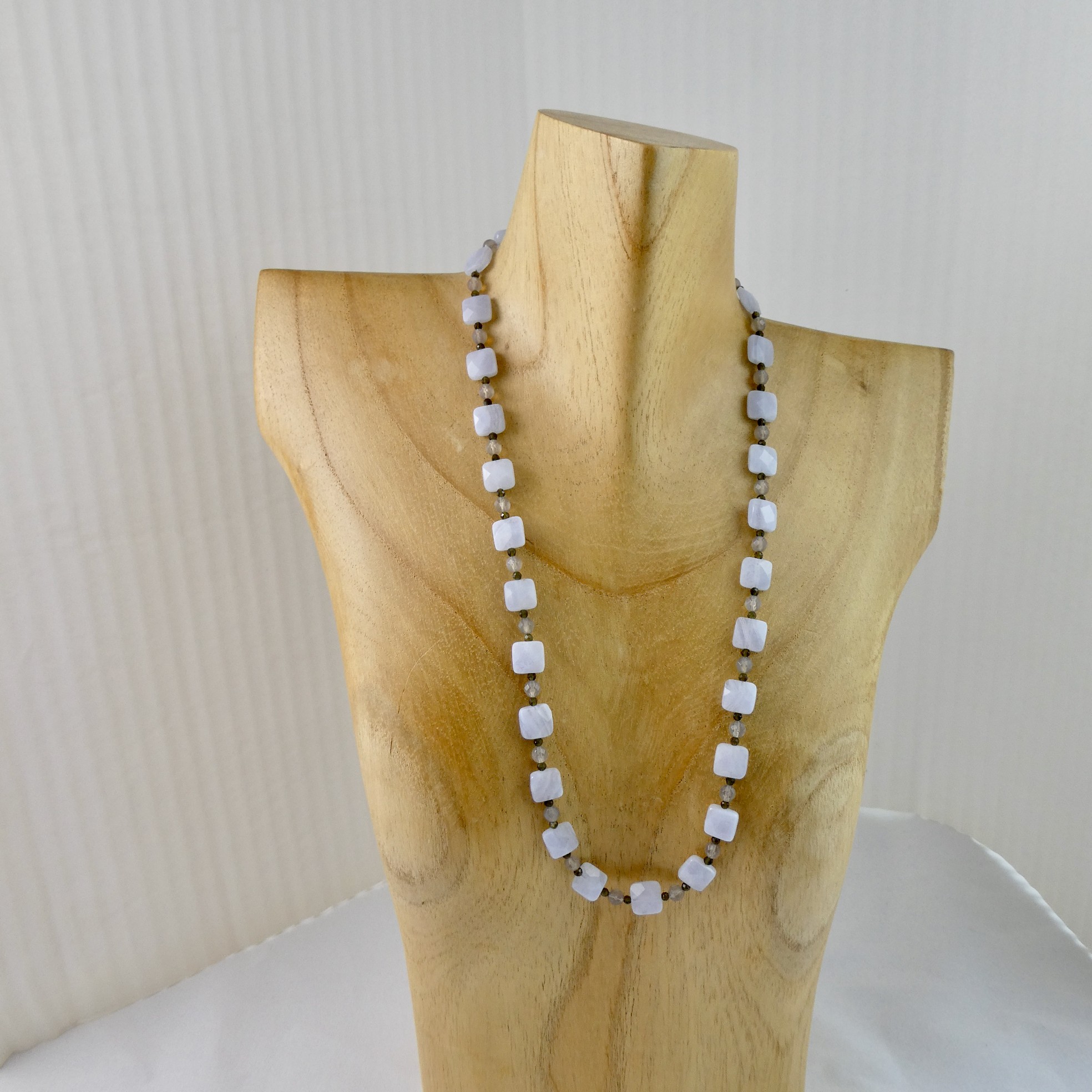Chalcedon - Achat - Goldobsidian Designkette Unikatkette Chalcedon - Achat - Goldobsidian Designkette Unikatkette