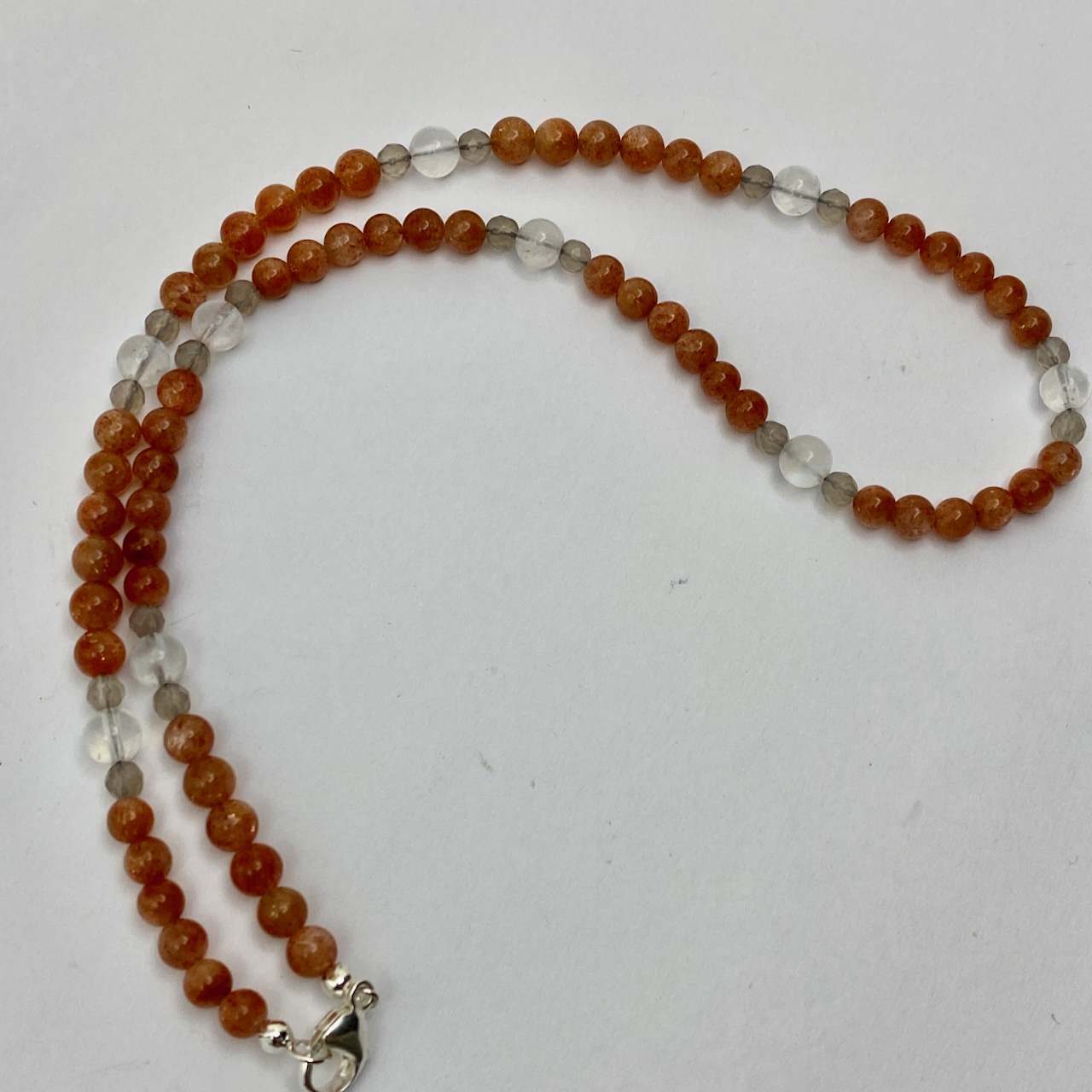 Sonnenstein - Mondstein - Achat Design Edelstein Collierkette