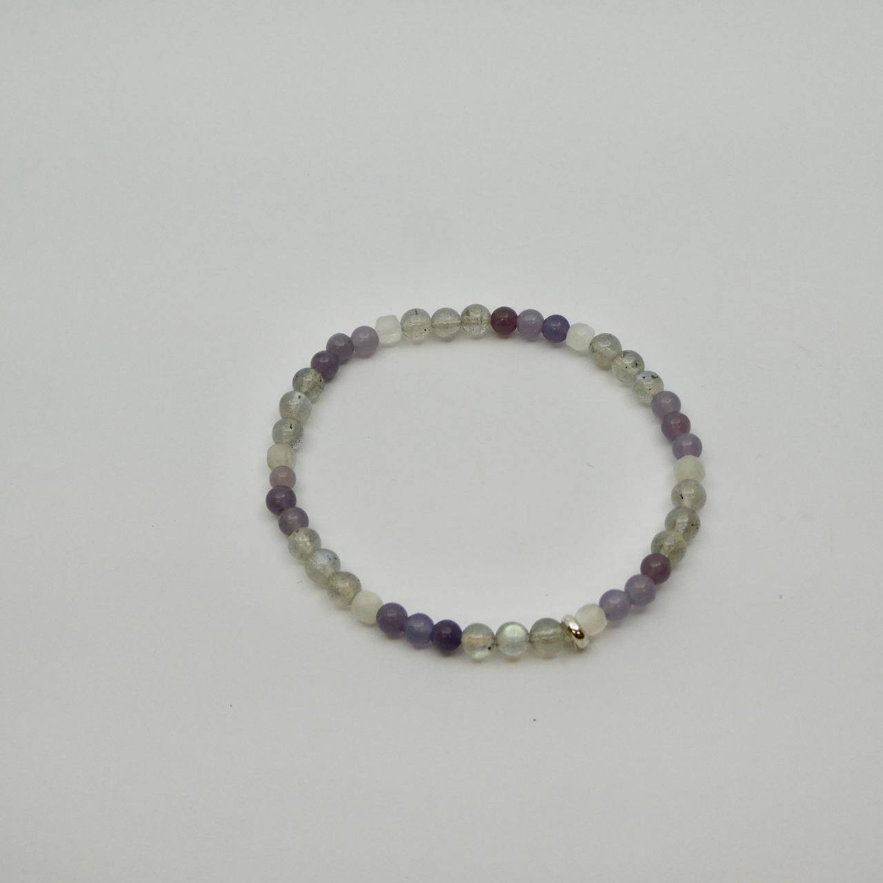 Männer Armband Lepidolith - Labradorit - Mondstein Unikat