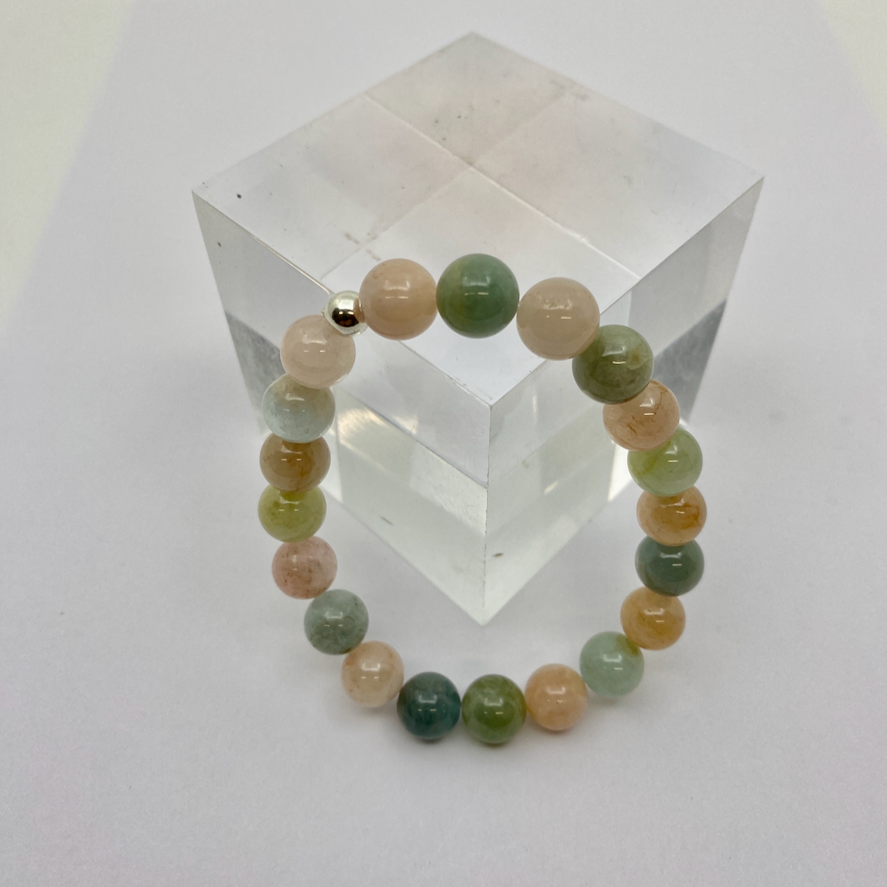 Beryll- Aquamarin - Morganit Design-Armband größer Männer