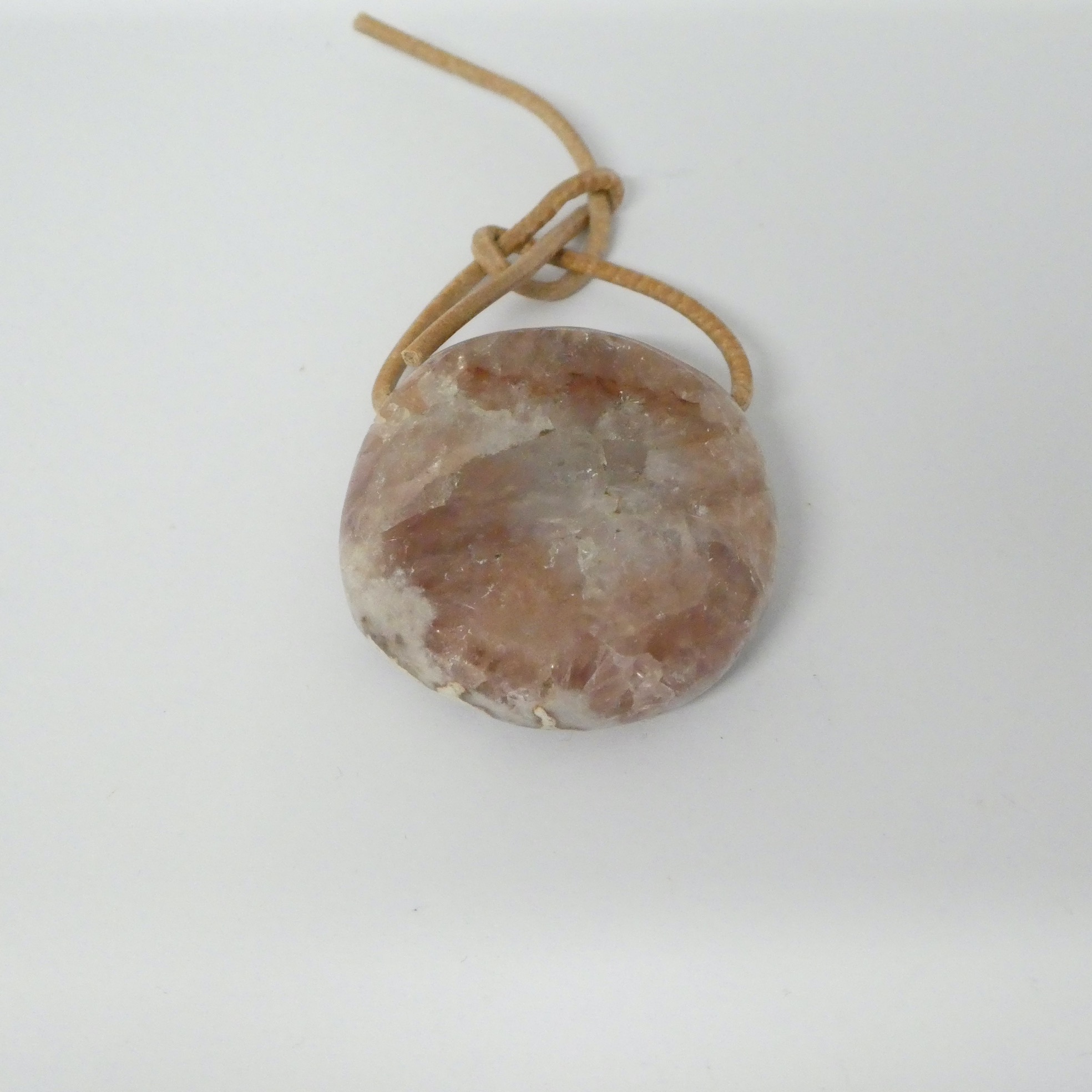 Amethyst rosa Anhänger Trommelstein gebohrt