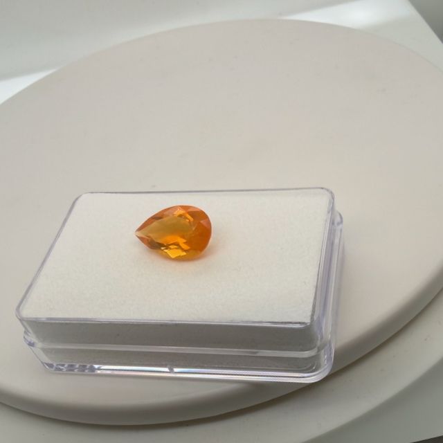 Feueropal facettiert Tropfen dropform