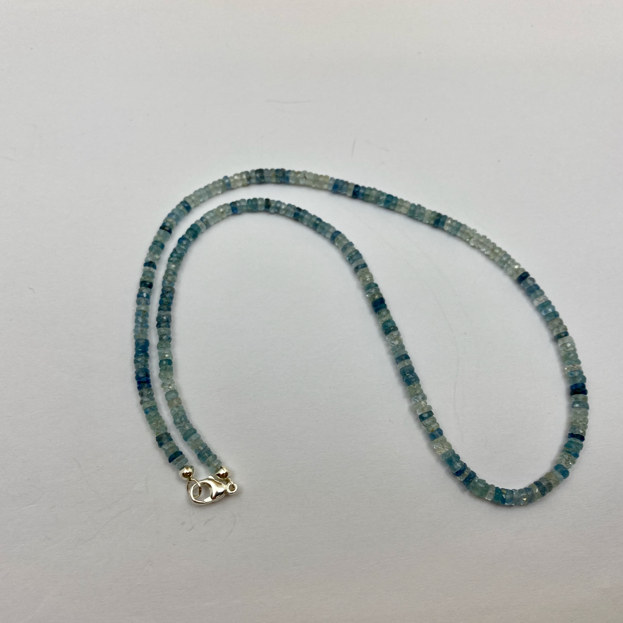 Aquamarin Edelstein Collier Kette