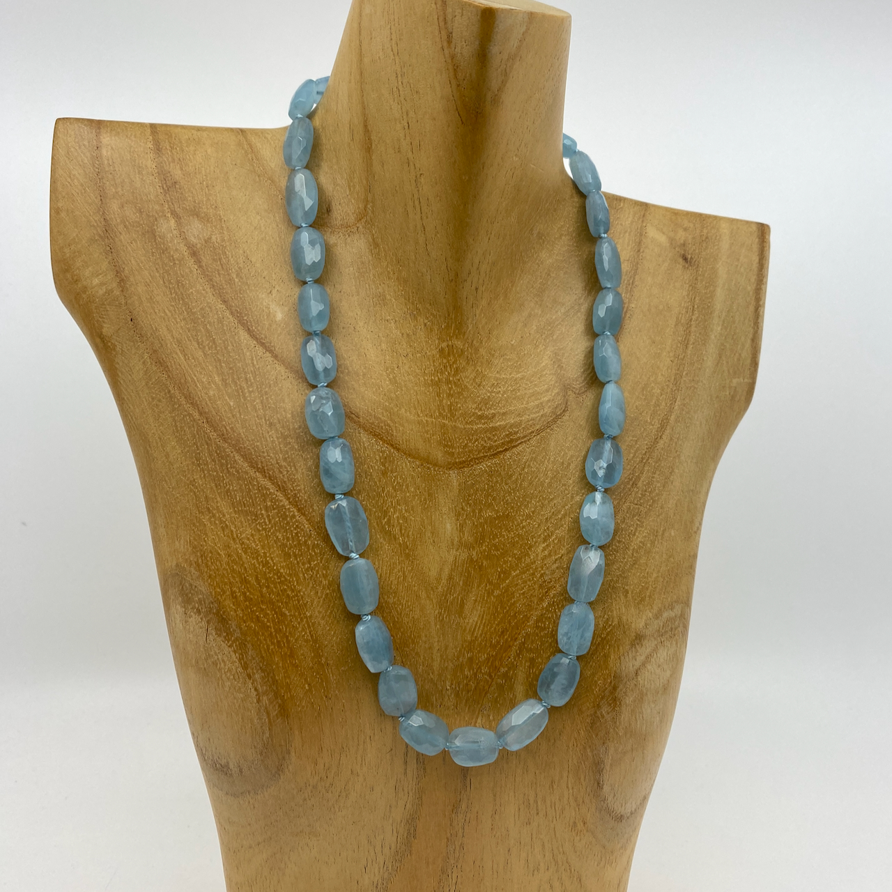 Aquamarin Edelstein Collierkette