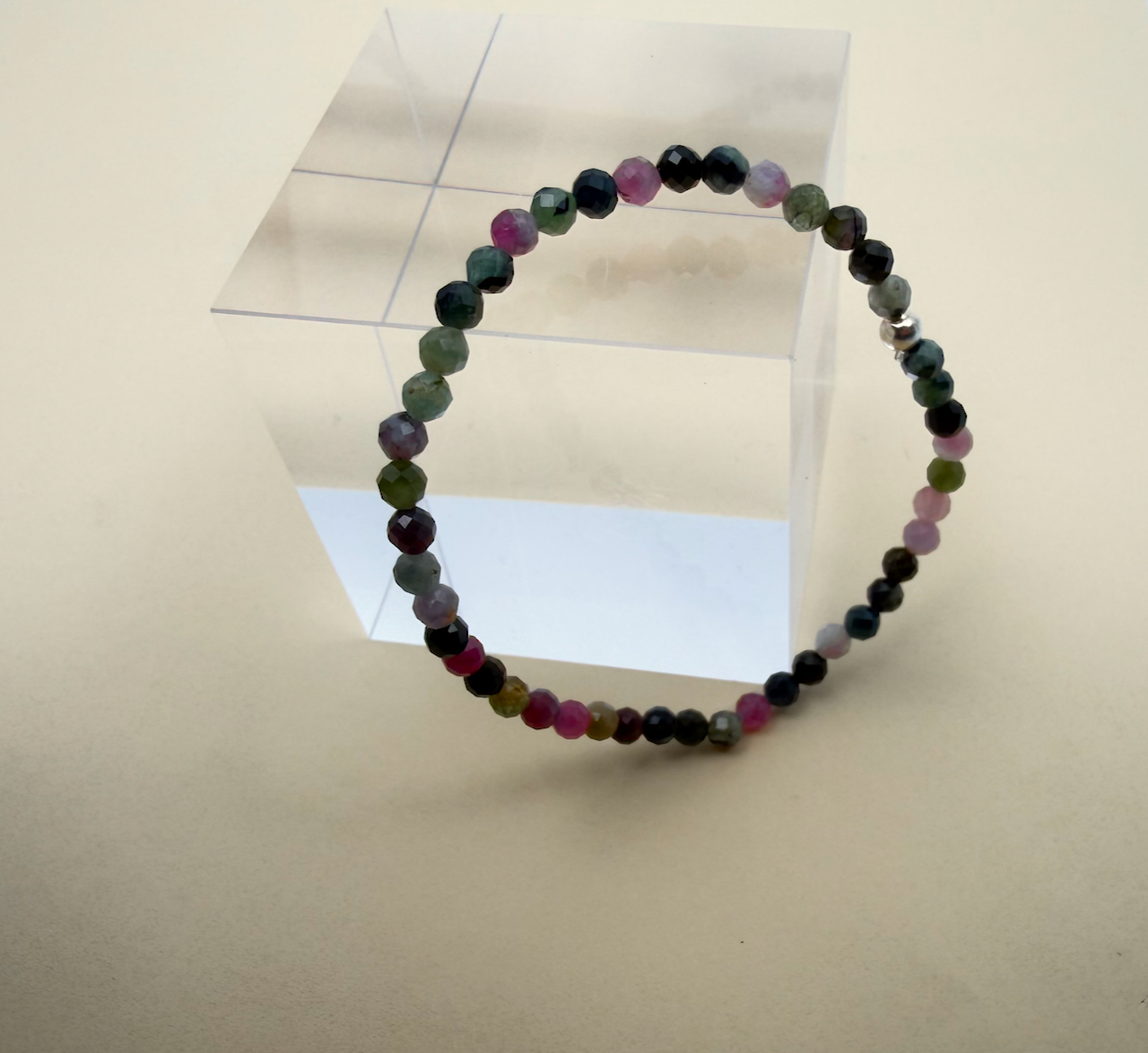 Turmalin bunt Armband facettiert 4mm