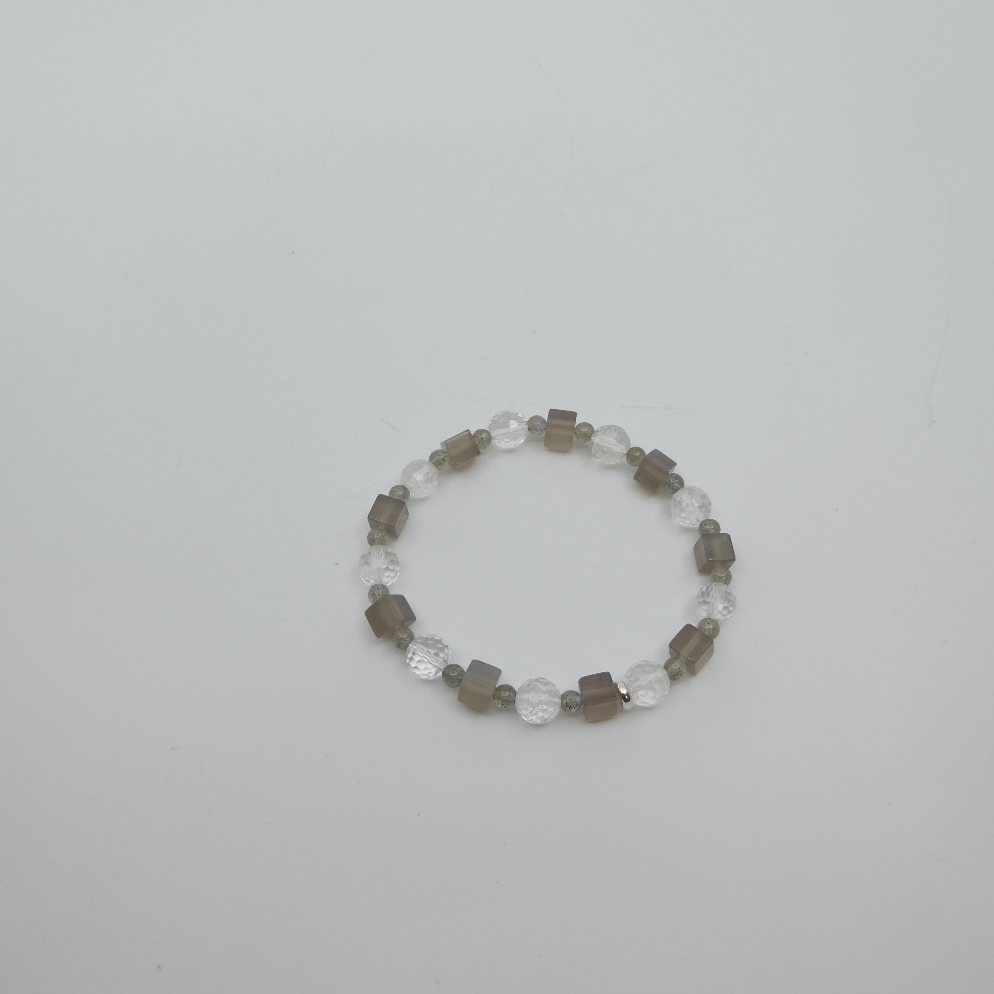 Bergkristall - Labradorit- Achat Design Armband - Männerarmband Bergkristall - Labradorit- Achat Design Armband - Männerarmband