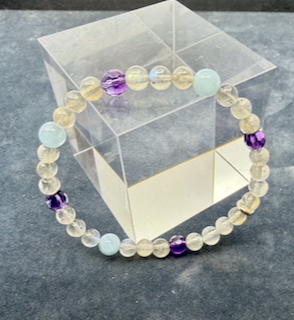 Aquamarin - Labradorit - Amethyst Design Armband