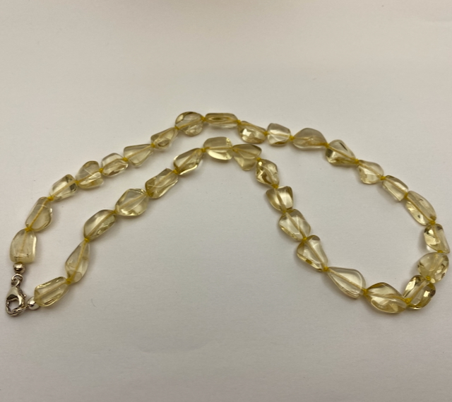 Orthoklas gelb - Goldorthoklas Edelstein Collierkette