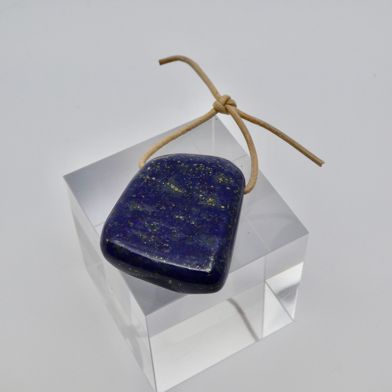 Lapis Lazuli Trommelstein gebohrt Anhänger