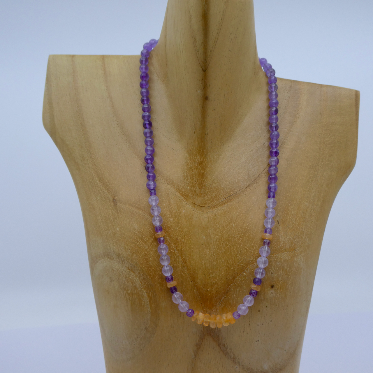 Feueropal - Amethyst Design Collierkette