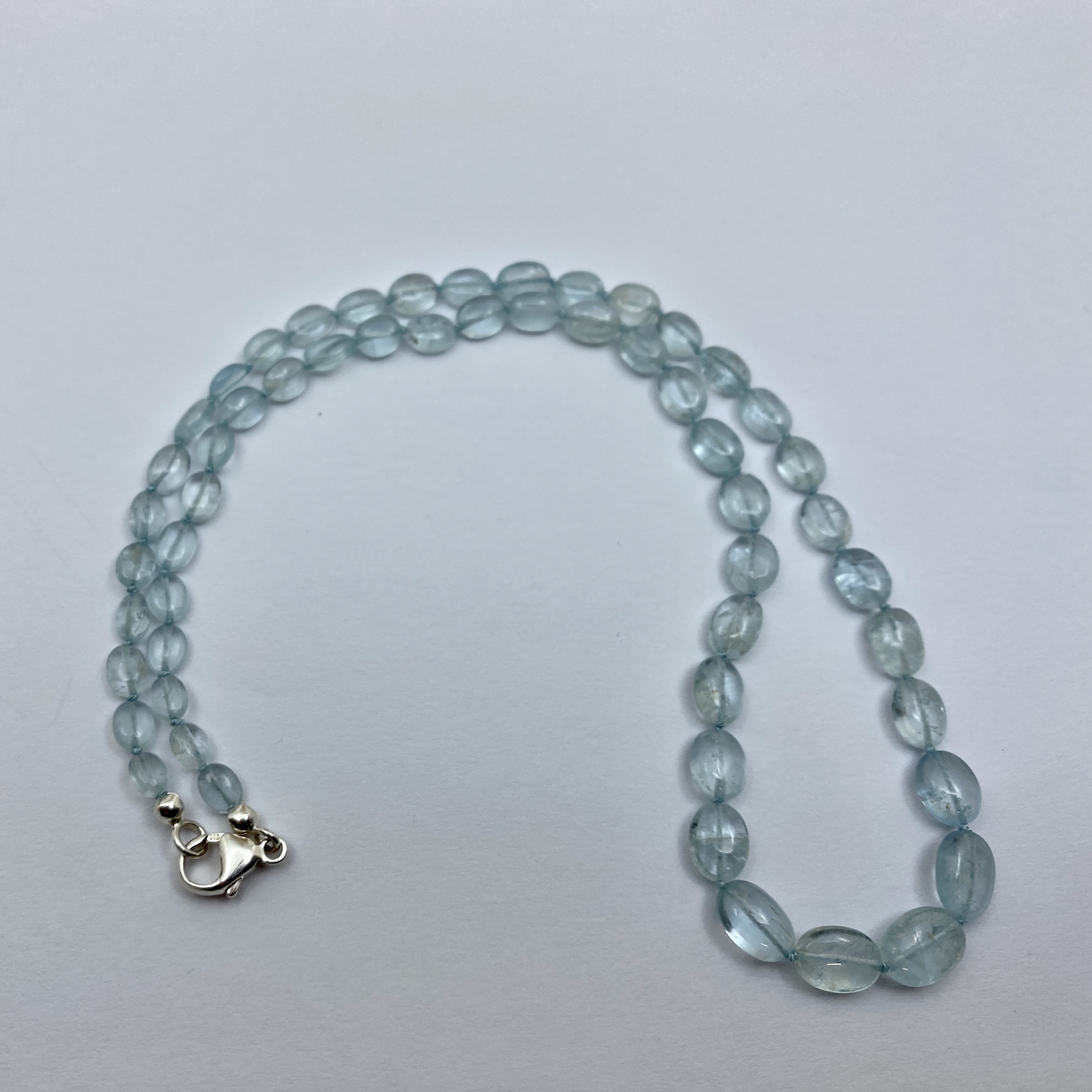 Aquamarin Edelstein Collierkette 