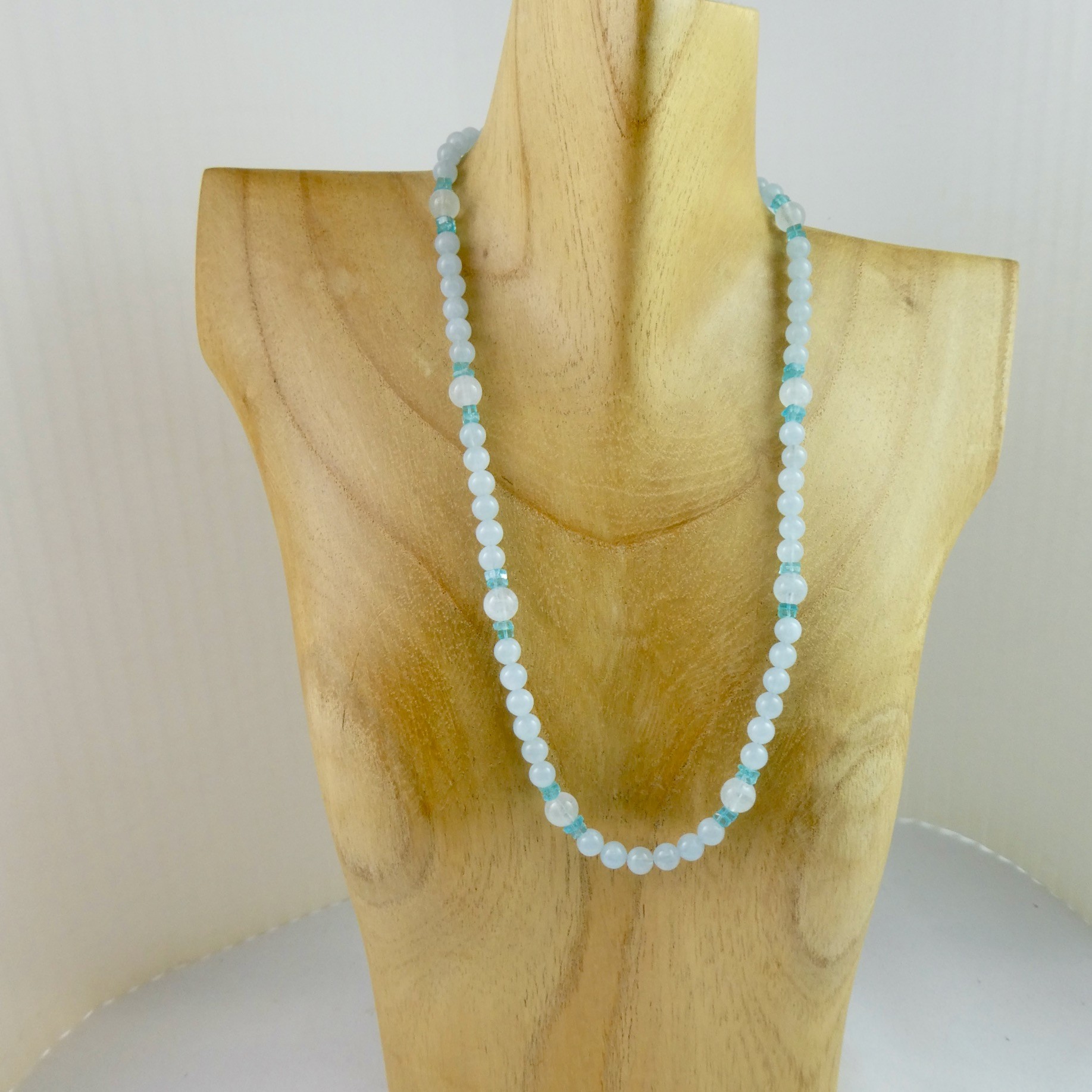 Aquamarin - Apatit Design Edelsteinkette Aquamarin - Apatit Design Edelsteinkette