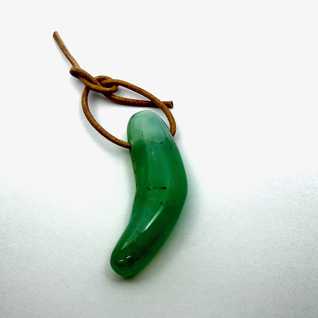 Chrysopras Trommelstein Anhänger