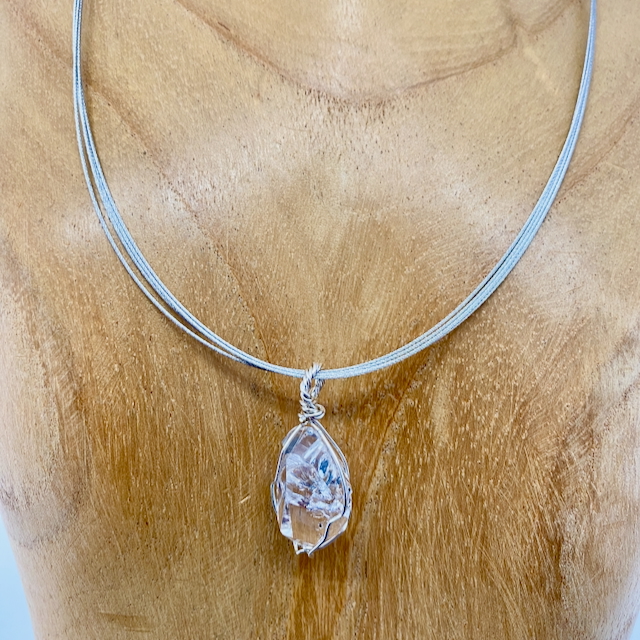 Herkimer "Diamant" Bergkristall Anhänger Silber