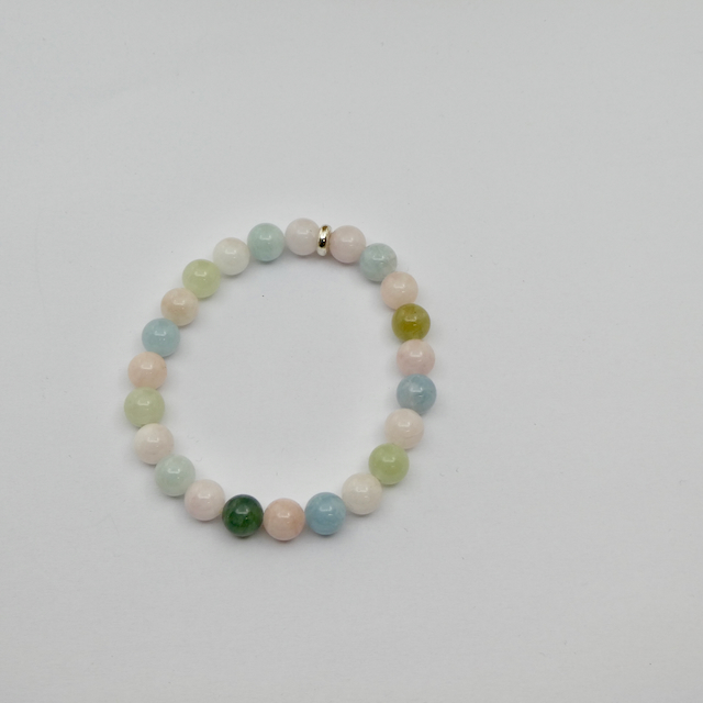 Beryll - Morganit - Aquamarin Mix Armband Unikat