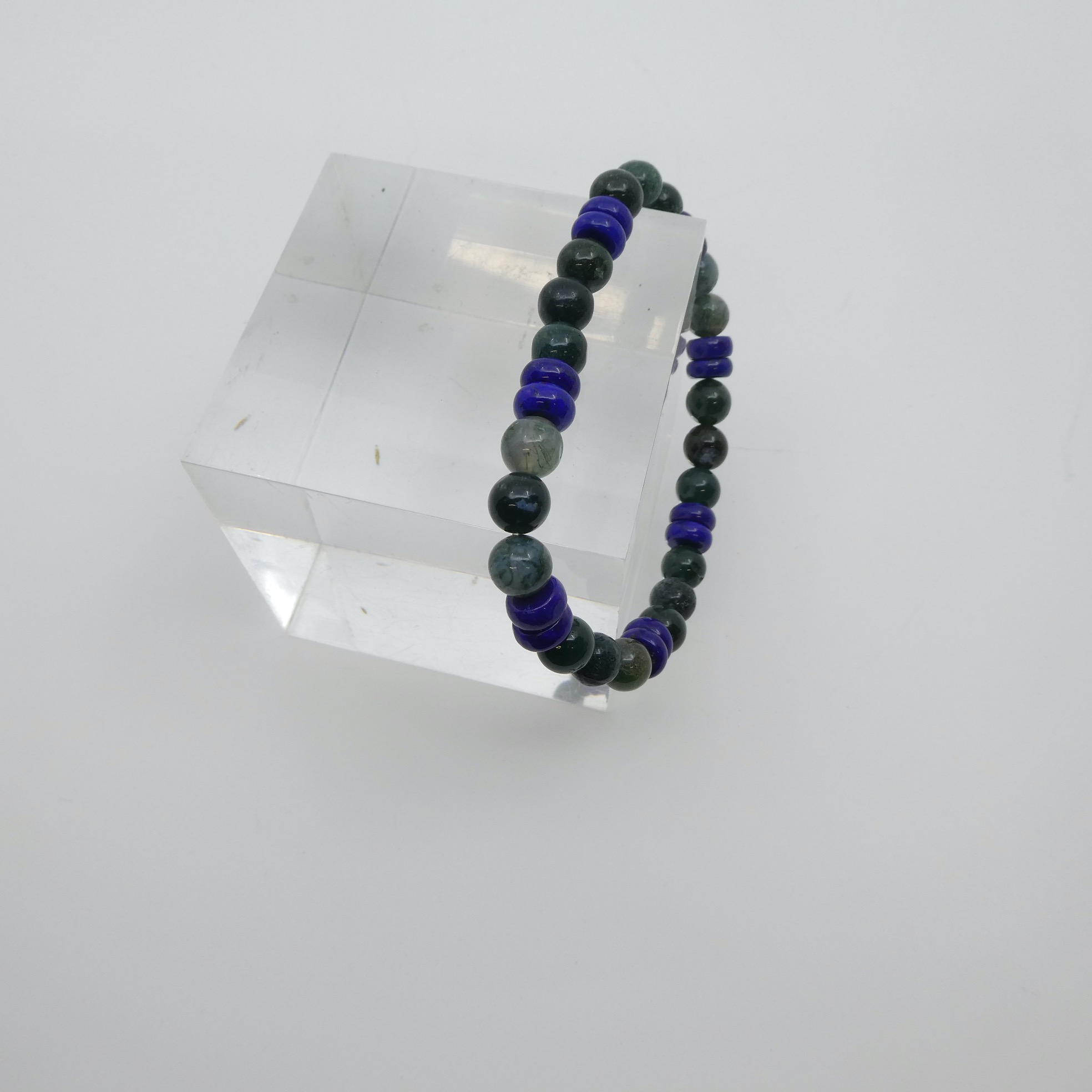 Moosachat - Lapis Lazuli Armband 