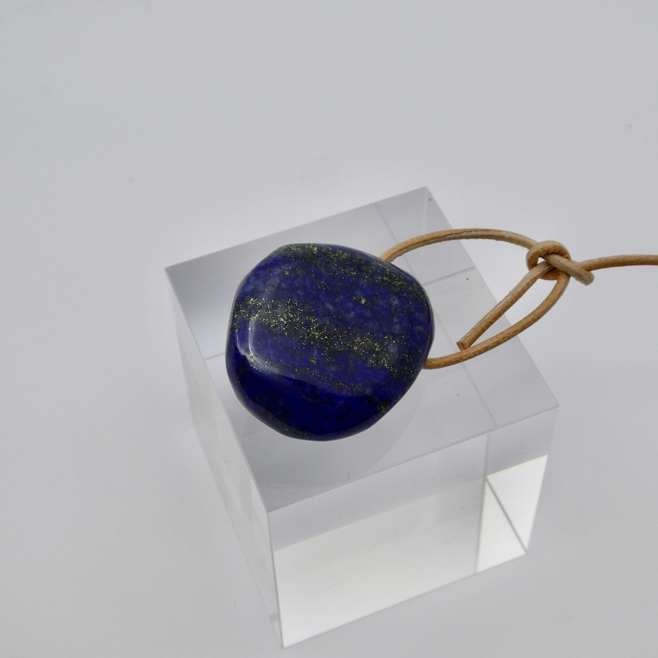 Lapis Lazuli Anhänger Trommelstein gebohrt