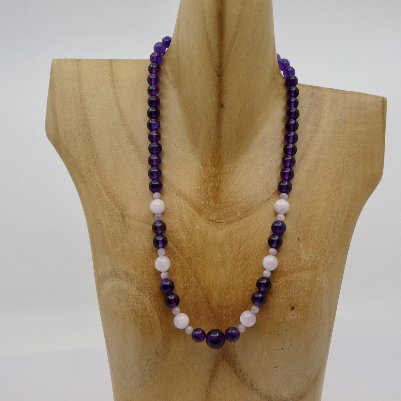Kunzit - Amethyst Design Collierkette