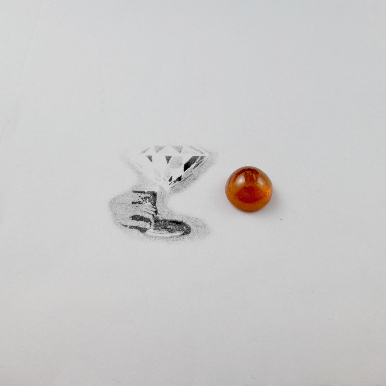 Mandarin Granat Cabochon 10mm rund Mandarin Granat Cabochon 10mm rund