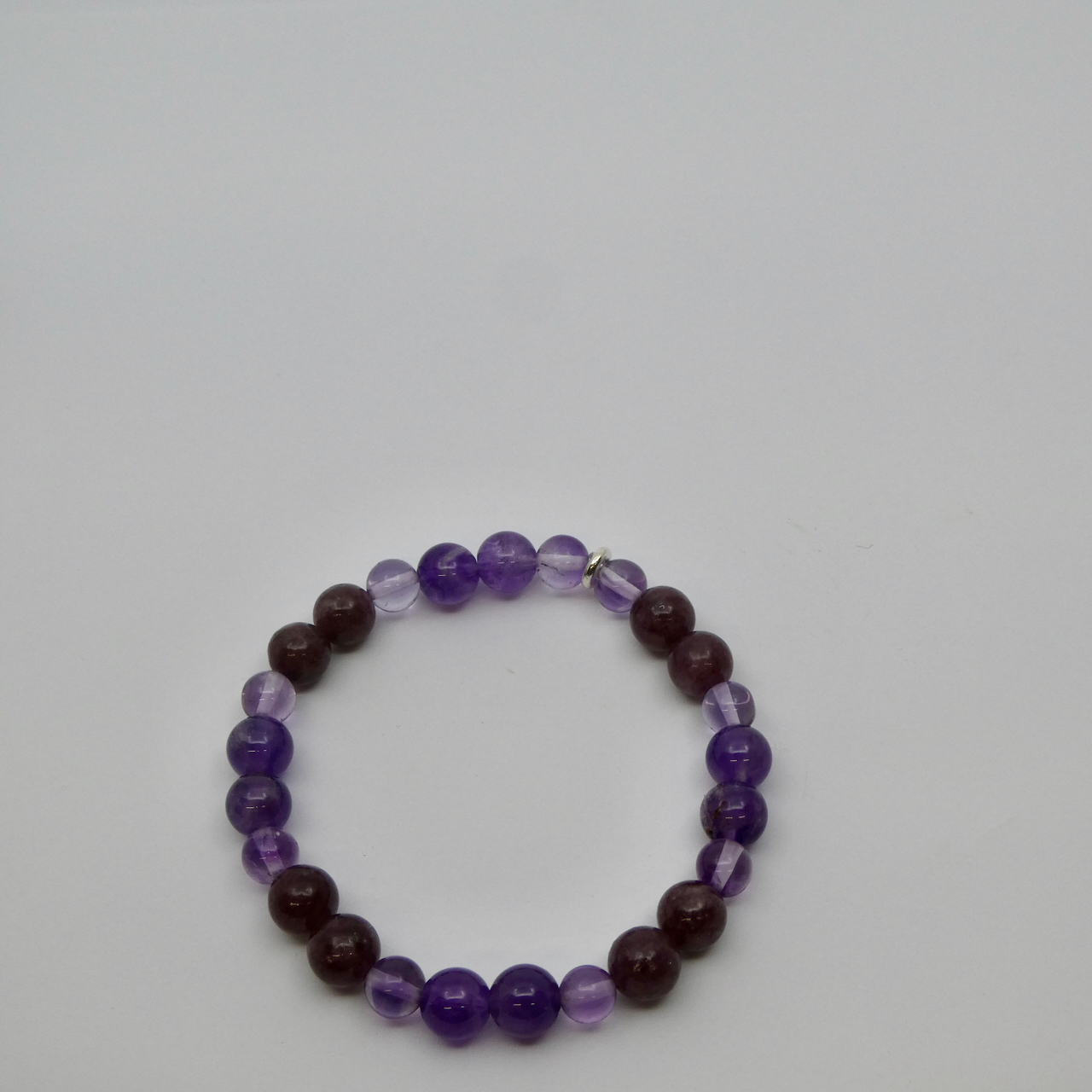 Lepidolith Amethyst Armband Unikat
