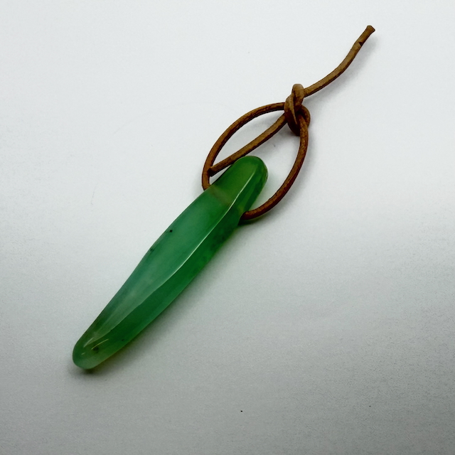 Chrysopras Trommelstein Anhänger