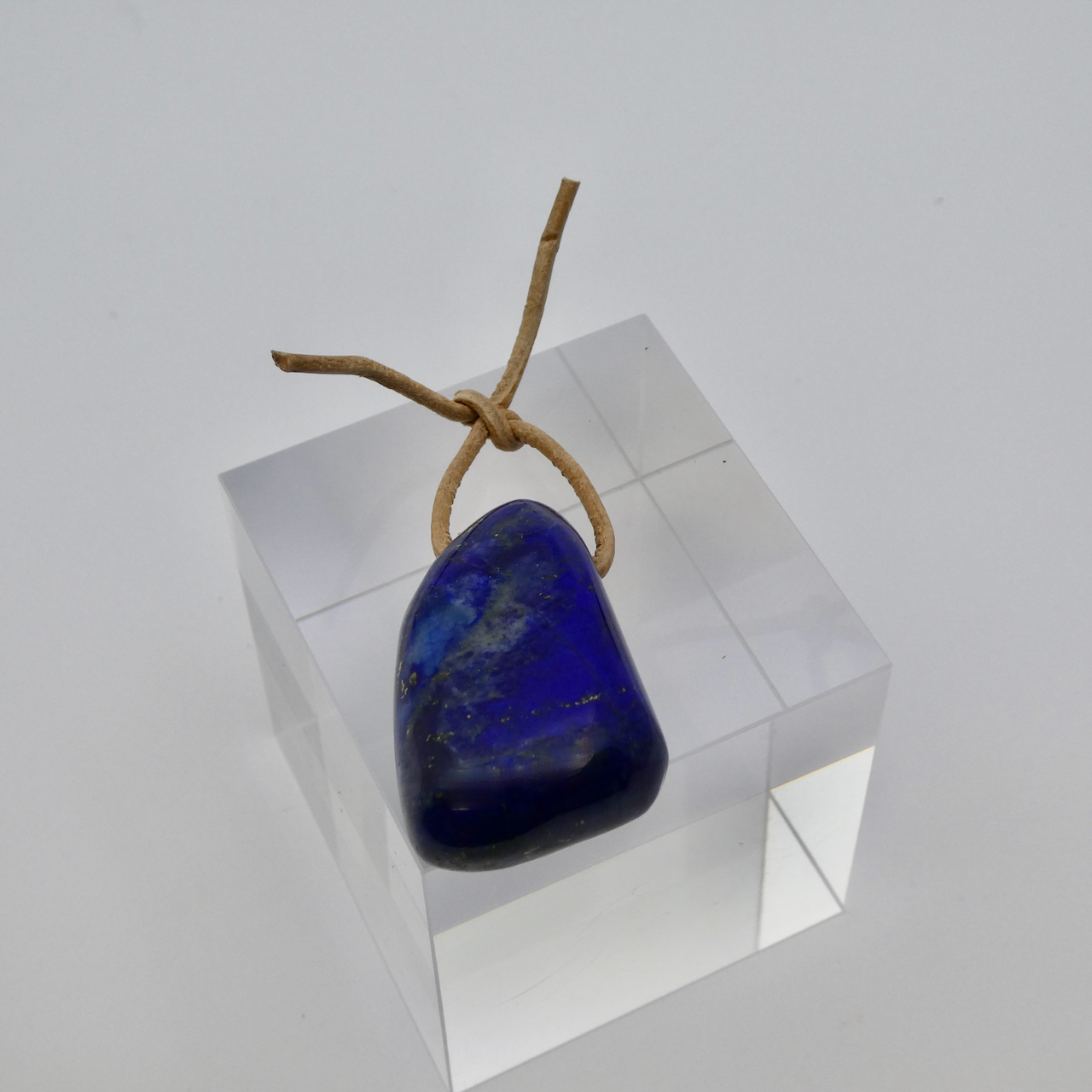 Lapis Lazuli Anhänger Trommelstein gebohrt