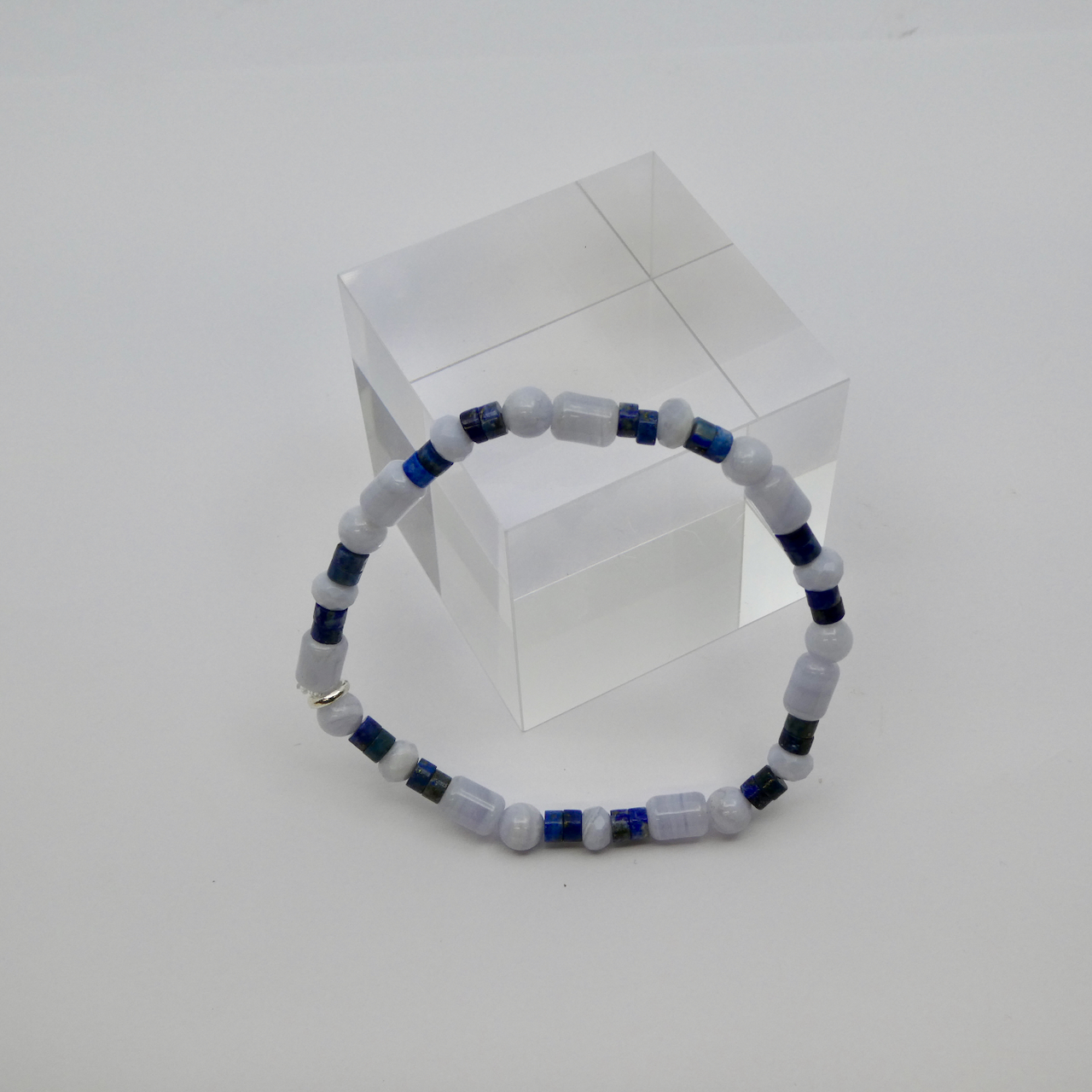 Männer Armband Chalcedon - Lapis-Lazuli Unikat