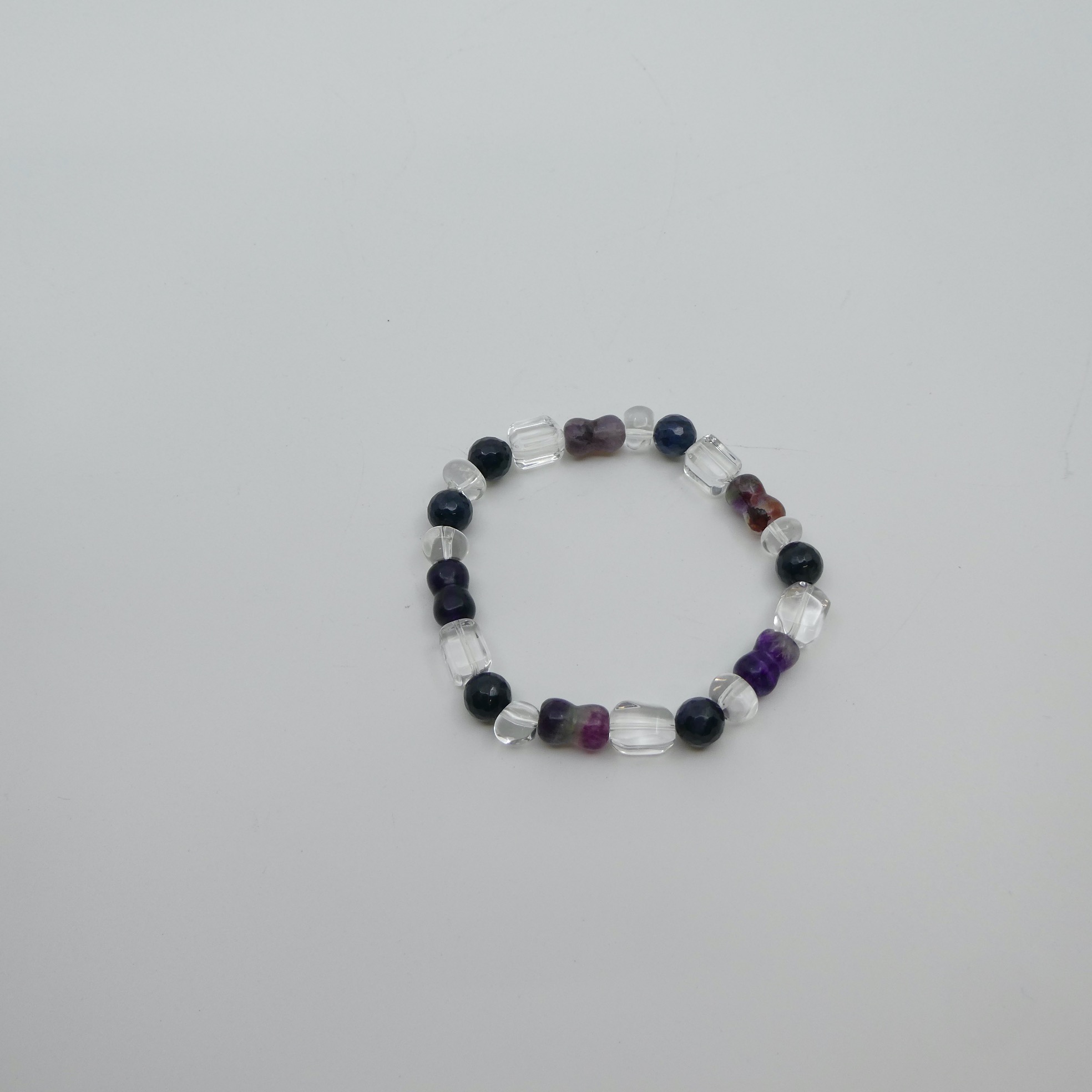 Bergkrisatll - Dumortierit Design-Armband - Männerarmband Bergkrisatll - Dumortierit Design-Armband - Männerarmband