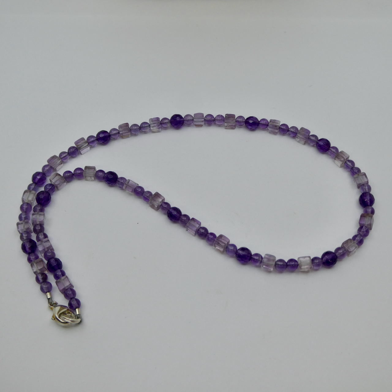 Amethyst Würfel Design Collierkette