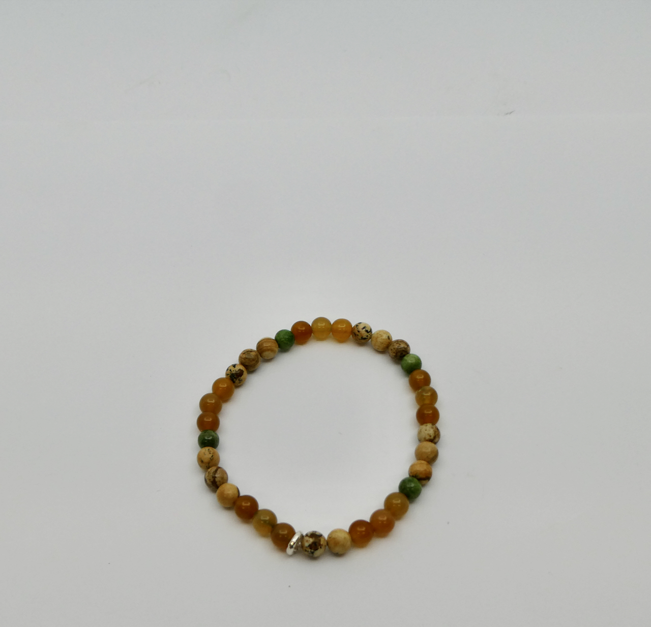 Männer Armband Sarder- Landschaftsjaspis - Variscit Unikat