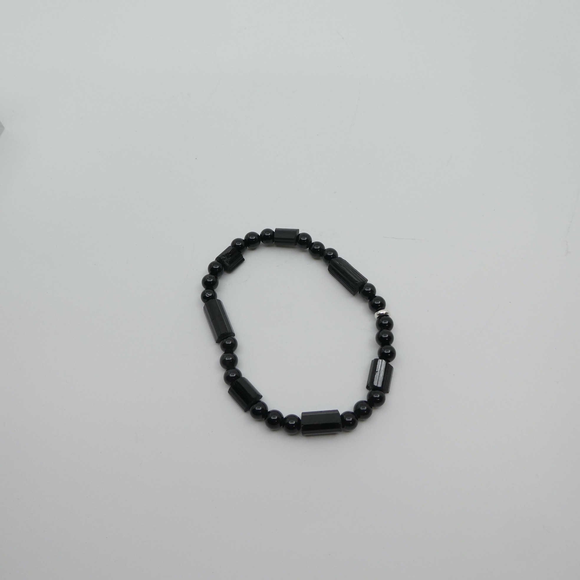 Turmalin schwarz -Schörl Kristall Design Armband - Männerarmband