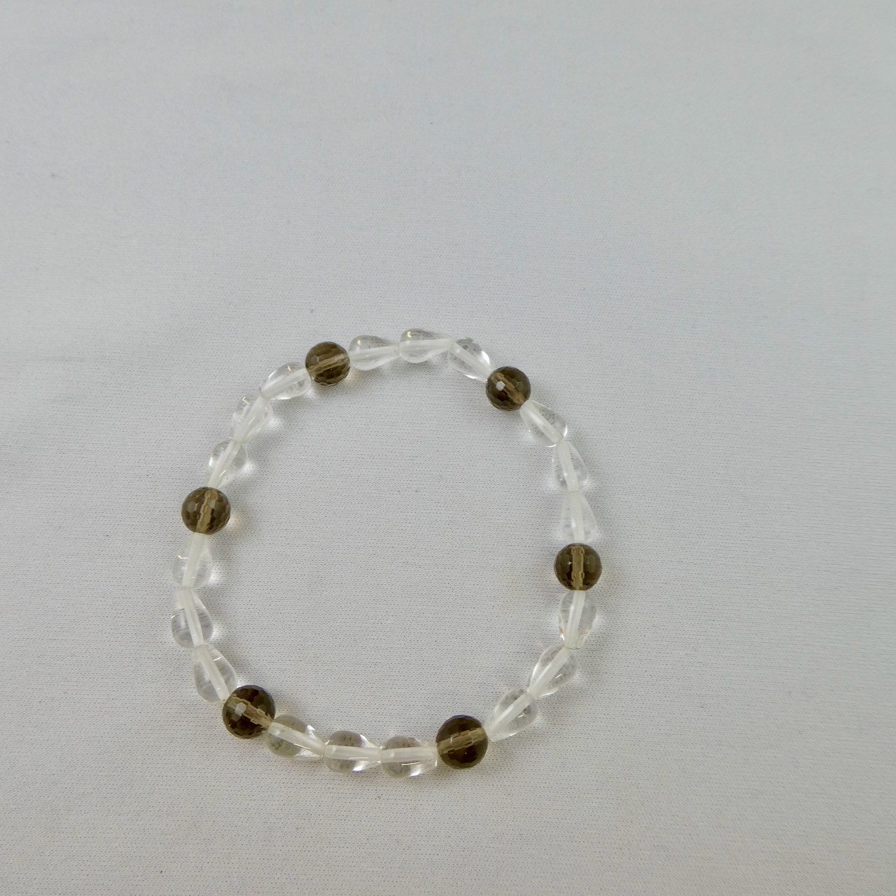 Bergkristall - Rauchquarz Armband Unikat