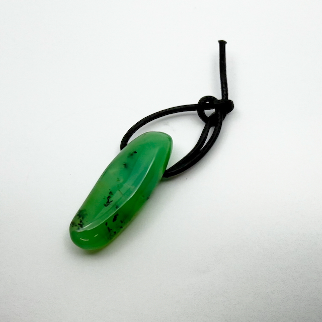 Chrysopras Trommelstein Anhänger