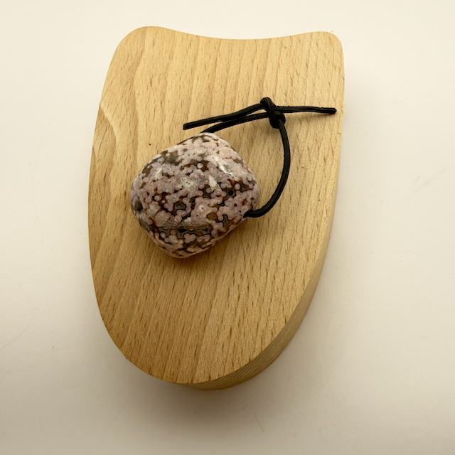 Ozeanachat  - Ozeanjaspis Anhänger Trommelstein gebohrt