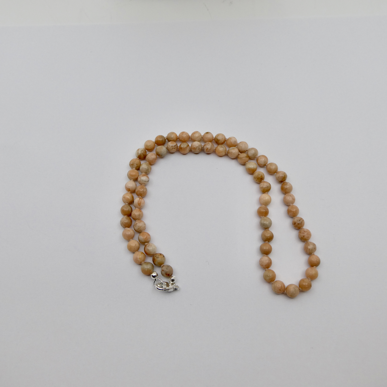 Baryt rosa - orange Edelstein -Collierkette