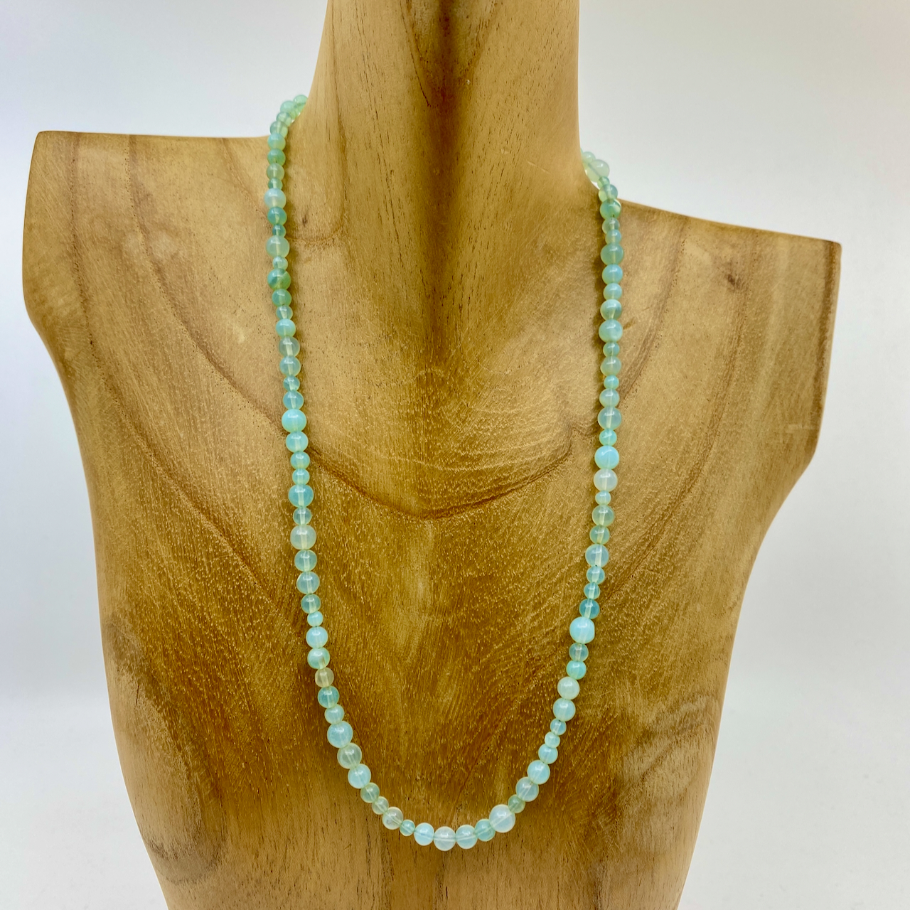 Andenopal - Chrysopal grün-blau Edelstein Collier Kette Andenopal - Chrysopal grün-blau Edelstein Collier Kette