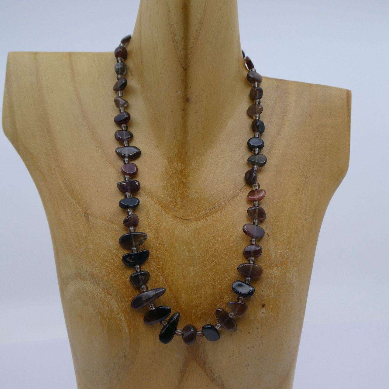 Skapolith Rauchquarz Edelstein Design Collierkette