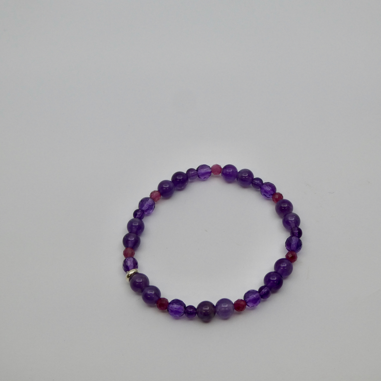Amethyst - Turmalin rosa- Armband Unikat