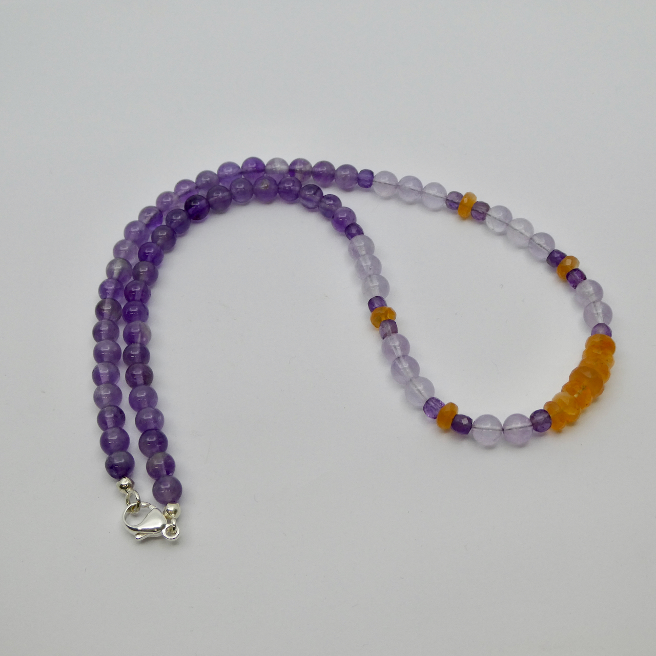 Feueropal - Amethyst Design Collierkette