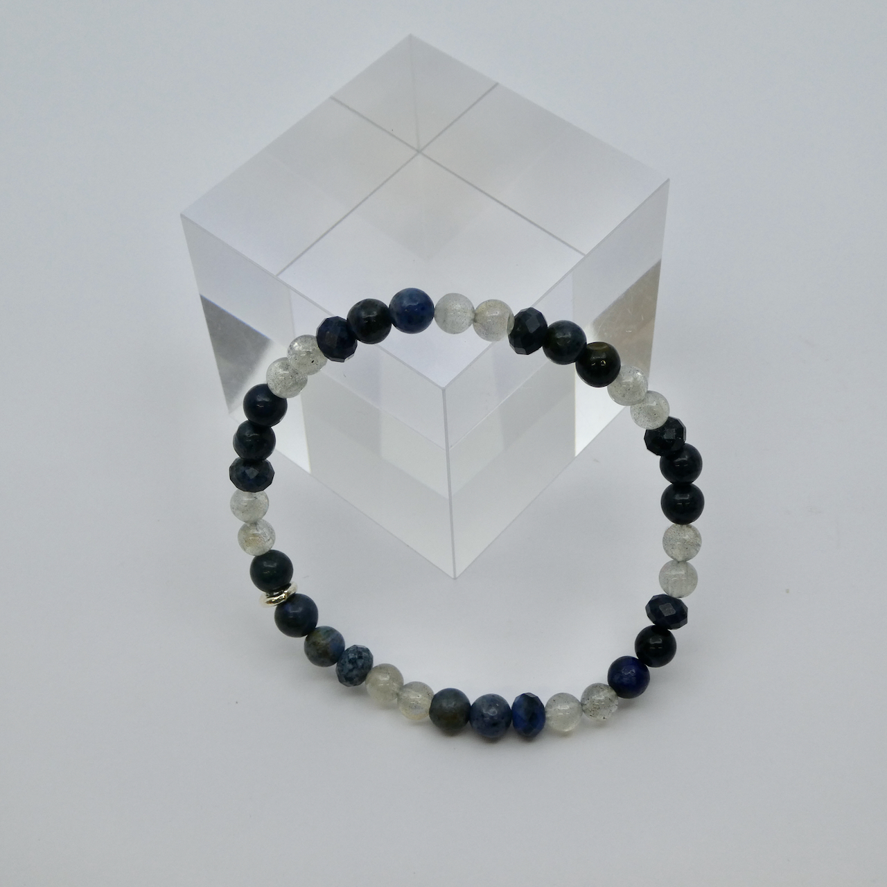Männer Armband Dumortierit - Labradorit Unikat