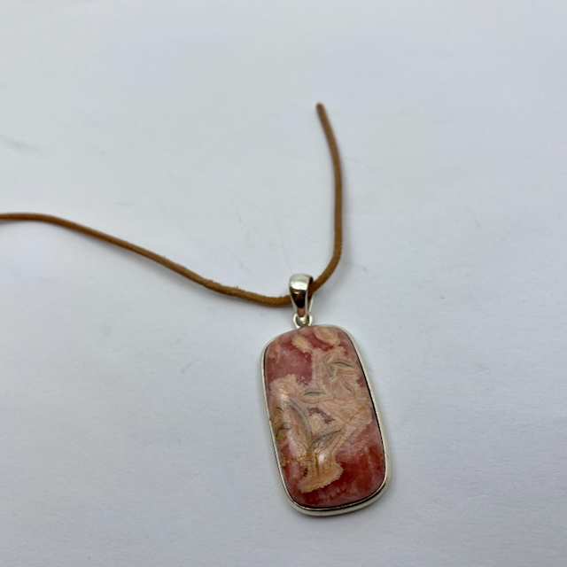 Rhodochrosit Anhänger Silber