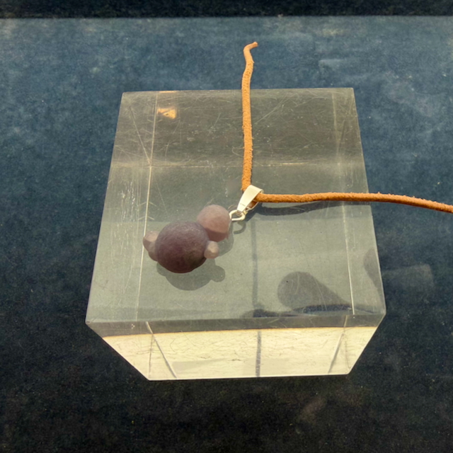 Trauben Amethyst Natur Kristall Anhänger Silber